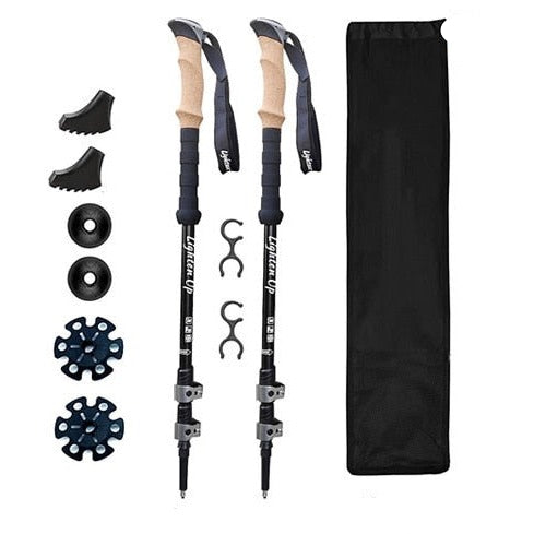 Pair Aluminum Carbon Ski Poles