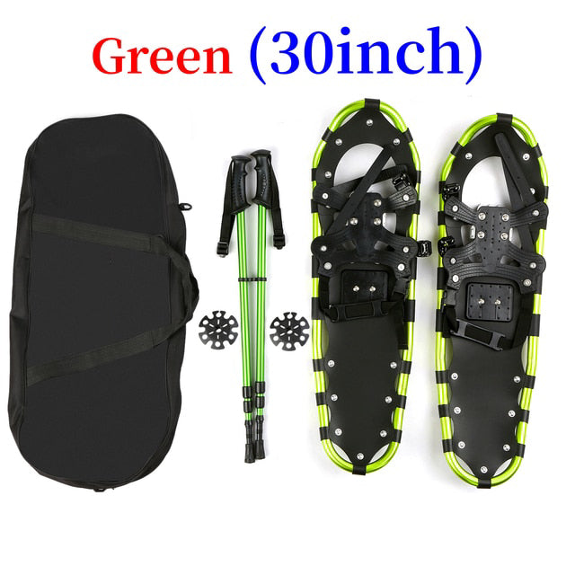 Snow Shoes with Adjustable Poles Carry Bag Set