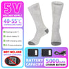 5000mAh Rechargeable Thermal Socks