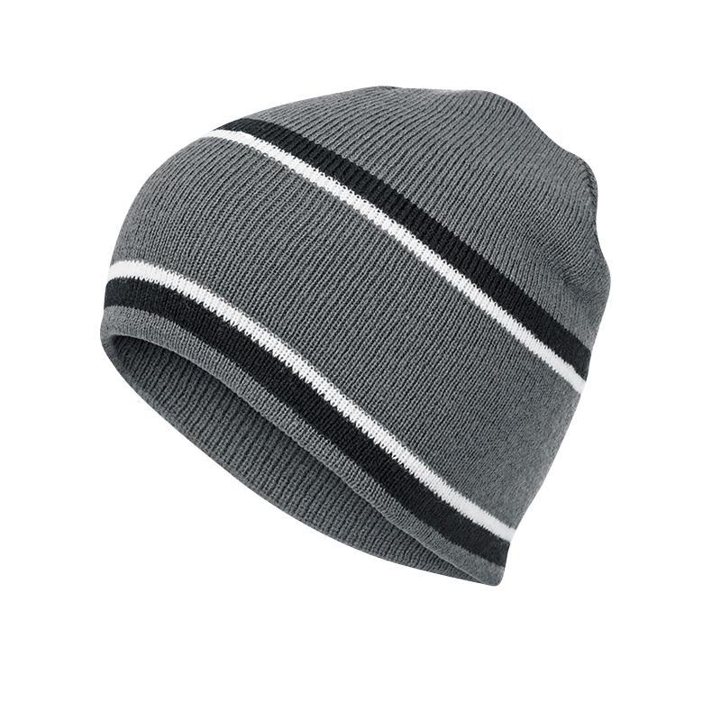 Peak   Navy Striped Comfort Beanie